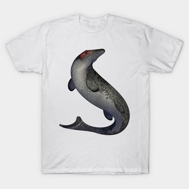 Cozy Mosasaurus T-Shirt by Phoenix Baldwin